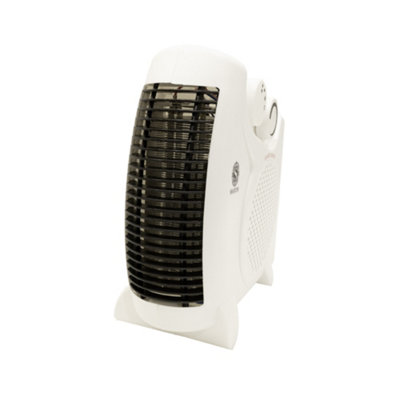 Shatchi 2000W Upright & Flat Fan Heater-Adjustable Thermostat,2 Heat Settings from B&Q