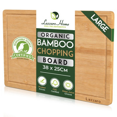 Lazzaro Premium Organic Bamboo Chopping Board (LargeX-Large) from B&Q