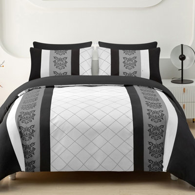Pamposh Lazzaro King Size Duvet Cover Sets - Premium Brushed Microfiber Reversible King Size Duvet Cover Sets With Zipper Closure B&Q