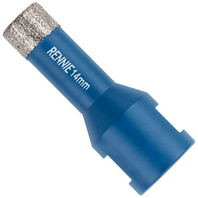 Rennie Tool Company 14mm Diamond Hole Saw Drill Bit With A M14 Shank For Angle Grinders. For Porcelain Tiles Ceramic Stone Granite Marble Glass from B&Q