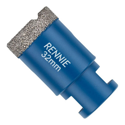 Rennie Tool Company 32mm Diamond Hole Saw Drill Bit With A M14 Shank For Angle Grinders. For Porcelain Tiles Ceramic Stone Granite Marble Glass from B&Q