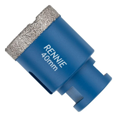 Rennie Tool Company 40mm Diamond Hole Saw Drill Bit With A M14 Shank For Angle Grinders. For Porcelain Tiles Ceramic Stone Granite Marble Glass from B&Q
