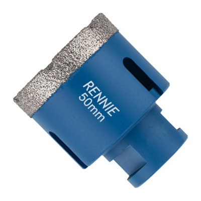 Rennie Tool Company 50mm Diamond Hole Saw Drill Bit With A M14 Shank For Angle Grinders. For Porcelain Tiles Ceramic Stone Granite Marble Glass from B&Q