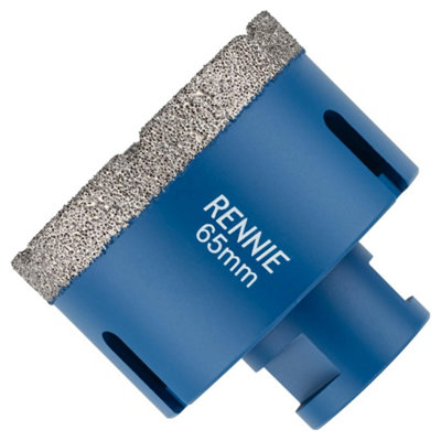 Rennie Tool Company 65mm Diamond Hole Saw Drill Bit With A M14 Shank For Angle Grinders. For Porcelain Tiles Ceramic Stone Granite Marble Glass from B&Q