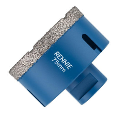 Rennie Tool Company 75mm Diamond Hole Saw Drill Bit With A M14 Shank For Angle Grinders. For Porcelain Tiles Ceramic Stone Granite Marble Glass from B&Q