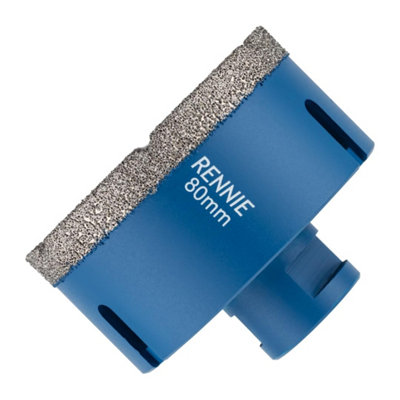 Rennie Tool Company 80mm Diamond Hole Saw Drill Bit With A M14 Shank For Angle Grinders. For Porcelain Tiles Ceramic Stone Granite Marble Glass from B&Q