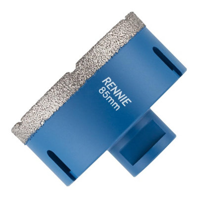 Rennie Tool Company 85mm Diamond Hole Saw Drill Bit With A M14 Shank For Angle Grinders. For Porcelain Tiles Ceramic Stone Granite Marble Glass from B&Q