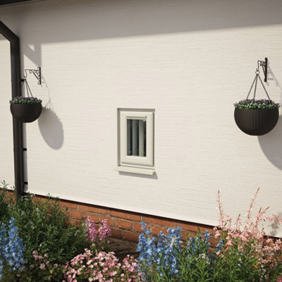 B&Q -  Double Glazed Window Agate/white Top Hung Opener Obscure Glazed 440 X 610mm 10 Year Guarantee With Free Delivery