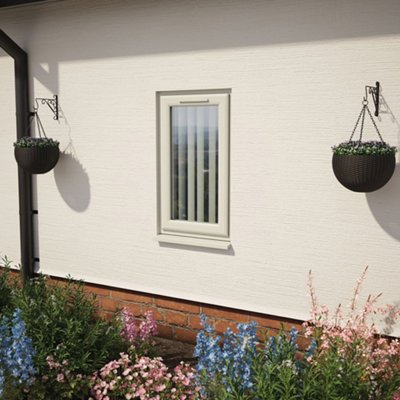 Lacerta Triple Glazed Window Agate/white Left Hand Side Hung Obscure Glazed 610 X 1190mm 10 Year Guarantee With Free Delivery from B&Q