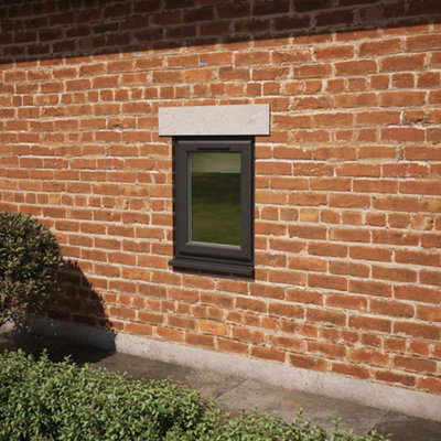 Crystal-Direct uPVC Window - Top Hung Opener - Triple Glazed - 820 x 820mm - Black/White - Image 4