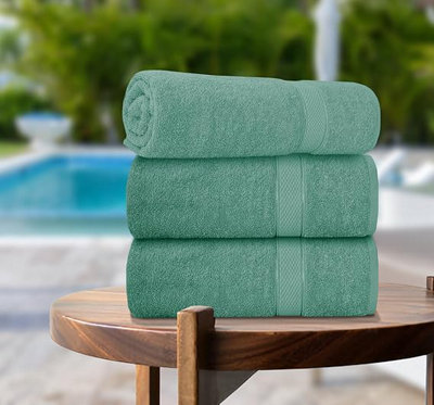 B&Q -  3 Pack 90Cm X 180Cm Super Jumbo Extra Large Bath Sheet