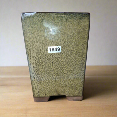 11Cm Glazed Bonsai PotCascade11Cm X 15CmGreen from B&Q