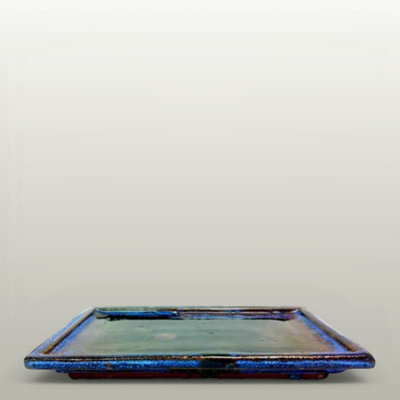  - Yorkshire Bonsai 15Cm Glazed Bonsai Pot Drip Tray Rectangle Cream
