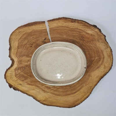 16Cm Glazed Drip TrayOvalWhite from B&Q