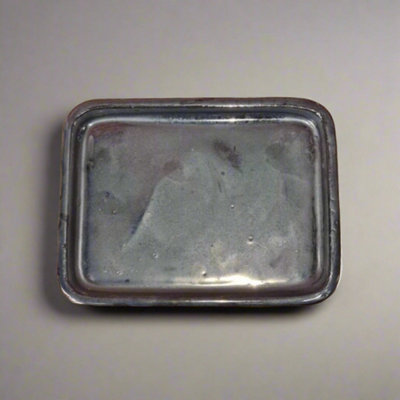  - Yorkshire Bonsai 26Cm Glazed Drip Tray Rectangle Silver