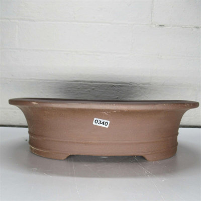 31Cm Unglazed Bonsai Pot Oval31Cm X 24Cm X 8CmOvalBrown from B&Q