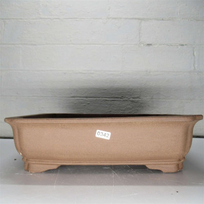 31Cm Unglazed Bonsai Pot Oval31Cm X 25Cm X 8CmRectangleBrown from B&Q
