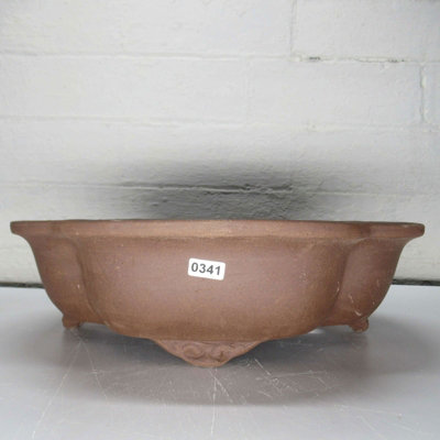 31Cm Unglazed Bonsai Pot Oval31Cm X 25Cm X 9CmFloralBrown from B&Q