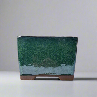 18Cm Glazed Cascade Bonsai PotSquare18Cm X 18Cm X 13CmGreen from B&Q
