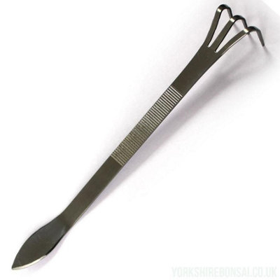 Ryuga Stainless Steel Bonsai Root Rake / Spatula Combination Tool from B&Q