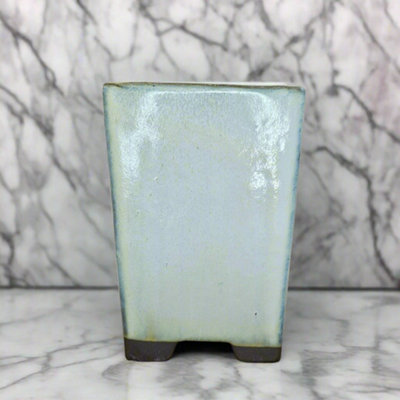 Yorkshire Bonsai 18Cm Glazed Bonsai Pot Cascade 18Cm X 24Cm Cream