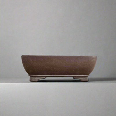 Yorkshire Bonsai 21Cm Premium Unglazed Bonsai Pot Rectangle 21Cm X 17Cm X 7Cm Brown from B&Q