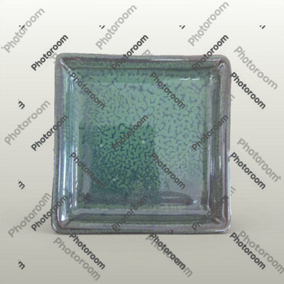 Yorkshire Bonsai 9Cm Glazed Drip Tray Square Green