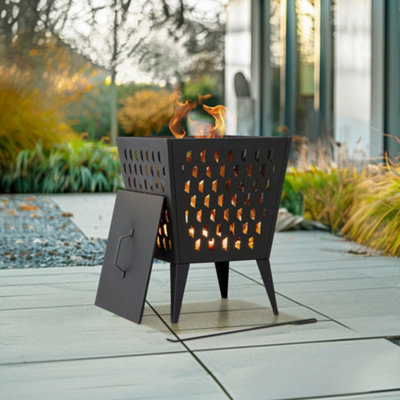 Sunjoy Steel Outdoor Fire Pit With Fire Poker