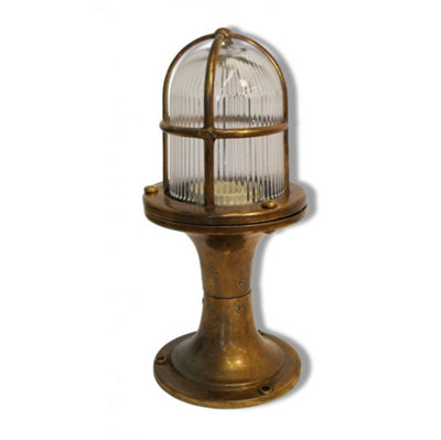 B&Q -  Navigator 05852 Outdoor Ip54 1 Light Small Post Light In An Antique Brass Finish