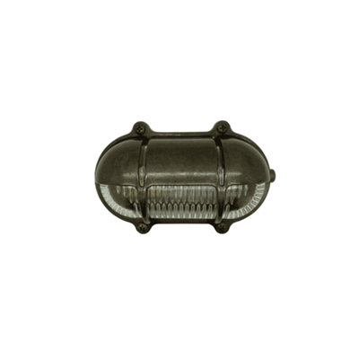 Lampfix Navigator 09007 Outdoor Ip64 1 Light Decorative Eyelid Bulkhead Light In An Antique Brass Finish from B&Q