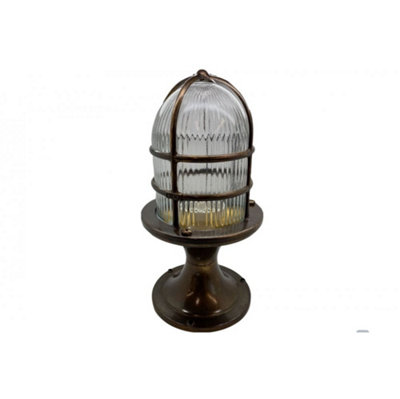 B&Q -  Navigator 09082 Outdoor Ip54 1 Light Large Post Light In An Antique Brass Finish