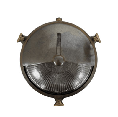 Lampfix Navigator 09118 Outdoor Ip64 1 Light Eyelid Porthole Bulkhead In An Antique Brass Finish from B&Q