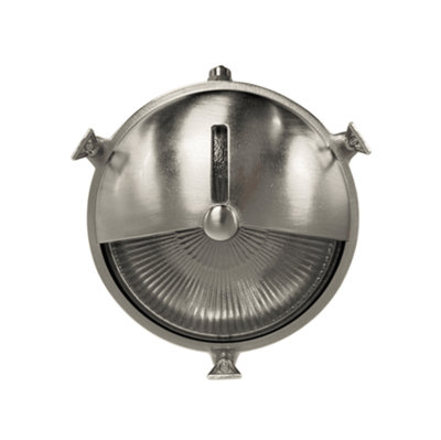 Lampfix Navigator 09119 Outdoor Ip64 1 Light Eyelid Porthole Bulkhead In A Satin Nickel Finish from B&Q