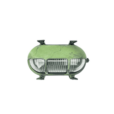 Lampfix Navigator 09181 Outdoor Ip64 1 Light Eyelid Bulkhead Light In A Verdigris Finish from B&Q