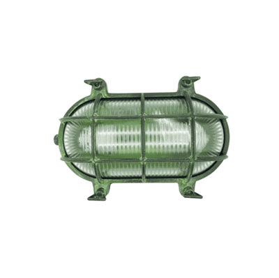 Lampfix Navigator 09182 Outdoor Ip64 1 Light Large Standard Bulkhead Light In A Verdigris Finish from B&Q