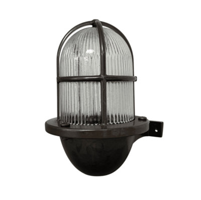 B&Q -  Navigator 09185 Outdoor Ip64 1 Light Small Wall Uplight Lantern In An Antique Brass Finish