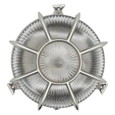 Lampfix Navigator 09311 Outdoor Ip64 1 Light Extra Large Radial Porthole Bulkhead Light In A Satin Nickel Finish from B&Q