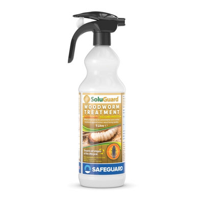 Soluguard Woodworm TreatmentReady For Use High Strength Woodworm Killer Spray (1 LitreClear) from B&Q