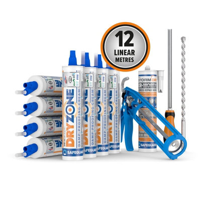 Dryzone Damp Proofing Cream - Rising Damp Treatment Kit - 12m Coverage - White - Image 3