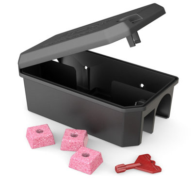 Nope! Nope Pre-Baited Rat Bait Kit (1 Box3 Blocks 20G) Ready-To-Use Rodent Poison Blocks With Single-Feed Brodifacoum & Bait Station from B&Q