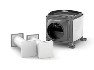 Dryzone Positive Input & Passive Ventilation Kit For CondensationLoft Cube Piv Unit With Heater2 Passive Telescopic Wall Vents from B&Q