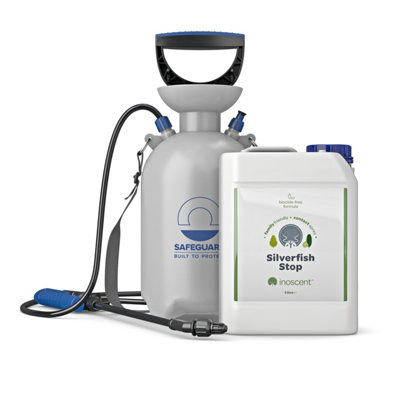 Inoscent Silverfish Killer 5L & SprayerKills On ContactEco Friendly Pest Control. Non-ToxicPet & Family Safe. Non-Staining from B&Q