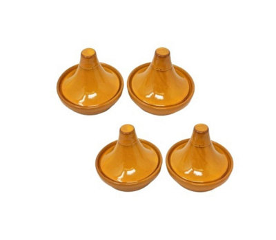 Verano Spanish Ceramics Orange Selena - Set Of 4 Mini Tagine Dip Dishes - Ceramic - 4 - Image 3