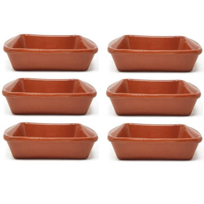 B&Q -  El Toro Terracotta Rectangular Oven Dish 18Cm Set Of 6