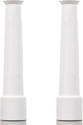 SISI UK Large White Tap Swirl Nozzle 1/2 Inch Tap Anti Splash Kitchen Bathroom Tap Top Rubber Flexible Kitchen Splash Pack Of 2 from B&Q
