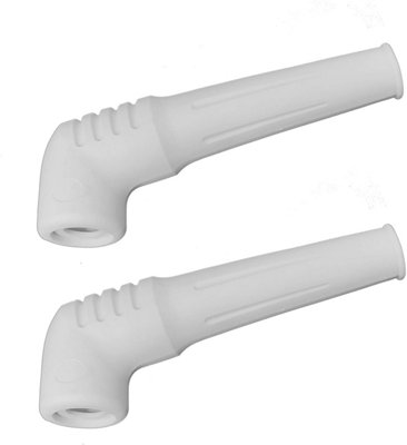 SISI UK Angled Tap Swirl Nozzle For 1/2-Inch Tap Anti Splash Kitchen Bathroom Tap Kitchen Splash Preventer For Tap White Rubber Pack Of 2 from B&Q