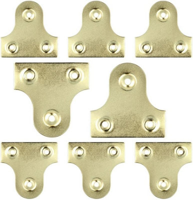 SISI UK Brass Picture Hanging Plates 38mm Plain Mirror Glass Frame Hanging Fixing Plates Frame Hanger Bracket Photo Frame Mirror Canvasx10 from B&Q