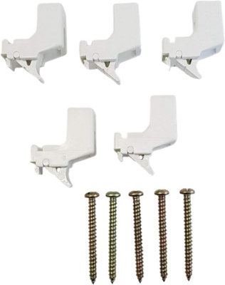 SISI UK Harrison Drape Curtain Track Rail Brackets Rail Supports Rail Track Brackets For Windows Curtain Track Shower Curtain(5 Pieces) from B&Q