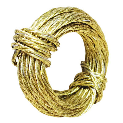 SISI UK Brass Picture Wire No.33 Metresx1.8mm Thick Break Weight 18Kg (40Lb) For Hanging Pictures Photo Frame Hanger Mirror Frame from B&Q