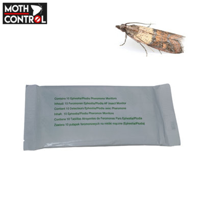 B&Q -  Pantry Moth Trap Refill Pads (10Pk) Demi Diamond Sticky Pheromone Glue Boards For Food Moth Monitoring Odourless & Safe